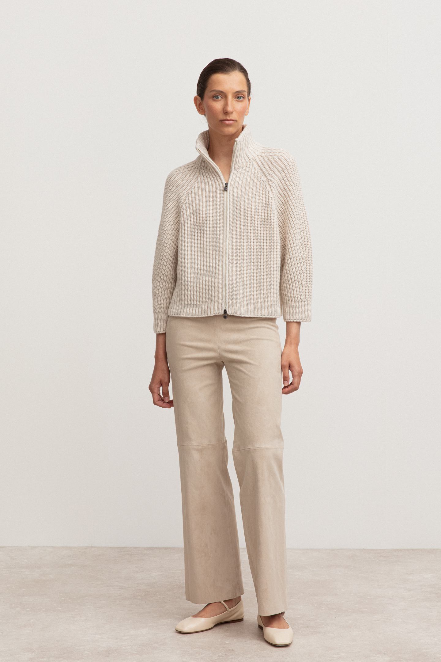 FALLOU ZIP | Stonewashed Cashmere Cardigan